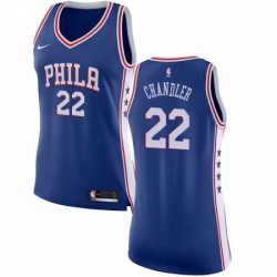 Womens Nike Philadelphia 76ers 22 Wilson Chandler Swingman Blue NBA Jersey Icon Edition 
