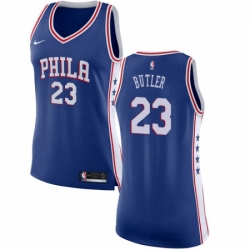 Womens Nike Philadelphia 76ers 23 Jimmy Butler Swingman Blue NBA Jersey Icon Edition 