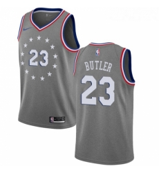 Womens Nike Philadelphia 76ers 23 Jimmy Butler Swingman Gray NBA Jersey City Edition 