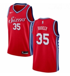 Womens Nike Philadelphia 76ers 35 Trevor Booker Authentic Red NBA Jersey Statement Edition 