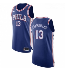 Youth Nike Philadelphia 76ers 13 Wilt Chamberlain Authentic Blue Road NBA Jersey Icon Edition