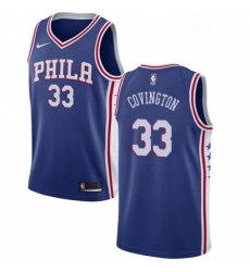 Youth Nike Philadelphia 76ers 33 Robert Covington Swingman Blue Road NBA Jersey Icon Edition