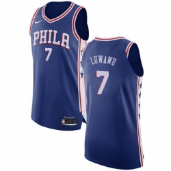 Youth Nike Philadelphia 76ers 7 Timothe Luwawu Authentic Blue Road NBA Jersey Icon Edition