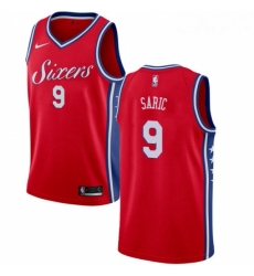 Youth Nike Philadelphia 76ers 9 Dario Saric Swingman Red Alternate NBA Jersey Statement Edition 