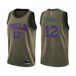 Youth Philadelphia 76ers 12 Tobias Harris Swingman Green Salute to Service Basketball Jersey 