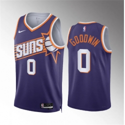 Men Phoenix Suns 0 Jordan Goodwin Purple Icon Edition Stitched Basketball Jersey