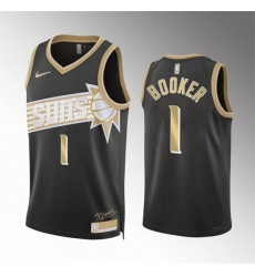 Men Phoenix Suns 1 Devin Booker Black 2024 Select Series Stitched Basketball Jersey