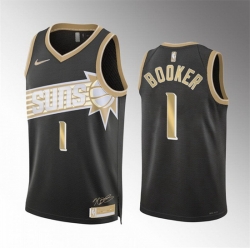 Men Phoenix Suns 1 Devin Booker Black 2024 Select Series Stitched Basketball Jersey