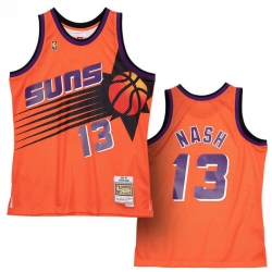 Men Phoenix Suns 13 Steve Nash Orange 1996 97 Throwback Stitched Jersey