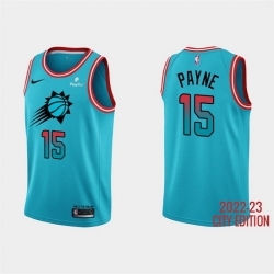Men Phoenix Suns 15 Cameron Payne 2022 23 Blue City Edition Stitched Basketball Jersey