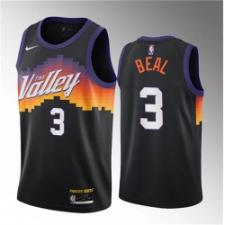 Men Phoenix Suns 3 Bradley Beal Balck 2021 22 City Edition Stitched Basketball Jersey