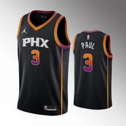 Men Phoenix Suns 3 Chris Paul Balck Stitched Basketball Jersey