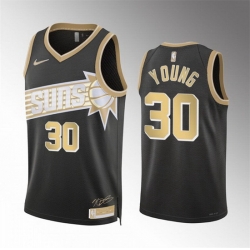 Men Phoenix Suns 30 Thaddeus Young Black 2024 Select Series Stitched Basketball Jersey