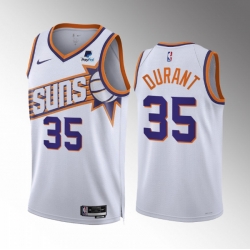 Men Phoenix Suns 35 Kevin Durant White 2023 Association Edition Stitched Basketball Jersey