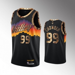 Men Phoenix Suns 99 Jae Crowder 2021 Balck Exclusive Edition Python Skin Stitched Basketball Jersey