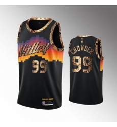 Men Phoenix Suns 99 Jae Crowder 2021 Balck Exclusive Edition Python Skin Stitched Basketball Jersey