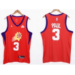 Men Phoenix Suns Chris Paul 3 Orange 2021 2022 City Edition Nike Stitched Jersey