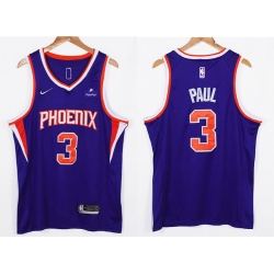 Men Phoenix Suns Chris Paul 3 Orange 2021 2022 Purple Edition Nike Stitched Jersey