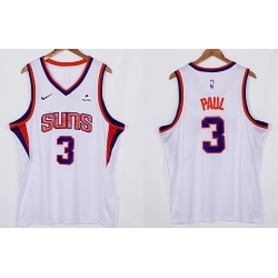 Men Phoenix Suns Chris Paul 3 Orange 2021 2022 White Edition Nike Stitched Jersey
