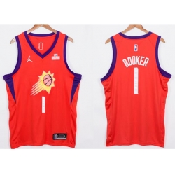 Men Phoenix Suns Devin Booker 1 Orange 2021 2022 City Edition Nike Stitched Jersey