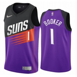 Men Phoenix Suns Devin Booker Nike Black Purple Swingman Jersey