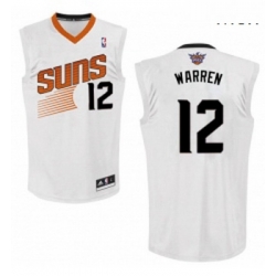 Mens Adidas Phoenix Suns 12 TJ Warren Authentic White Home NBA Jersey