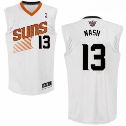 Mens Adidas Phoenix Suns 13 Steve Nash Authentic White Home NBA Jersey