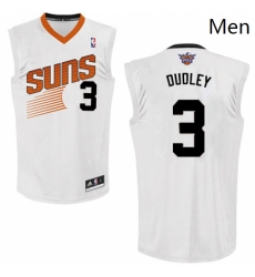 Mens Adidas Phoenix Suns 3 Jared Dudley Authentic White Home NBA Jersey