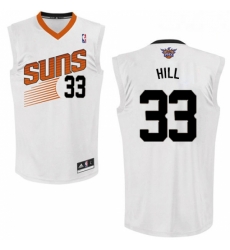 Mens Adidas Phoenix Suns 33 Grant Hill Authentic White Home NBA Jersey