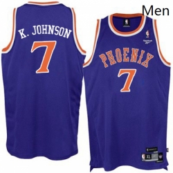 Mens Adidas Phoenix Suns 7 Kevin Johnson Authentic Purple New Throwback NBA Jersey
