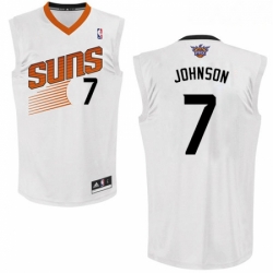 Mens Adidas Phoenix Suns 7 Kevin Johnson Authentic White Home NBA Jersey