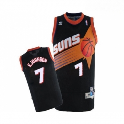 Mens Adidas Phoenix Suns 7 Kevin Johnson Swingman Black Throwback NBA Jersey