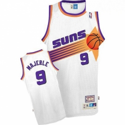 Mens Adidas Phoenix Suns 9 Dan Majerle Authentic White Throwback NBA Jersey