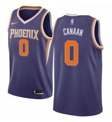 Mens Nike Phoenix Suns 0 Isaiah Canaan Swingman Purple NBA Jersey Icon Edition 