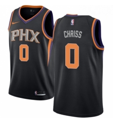 Mens Nike Phoenix Suns 0 Marquese Chriss Swingman Black Alternate NBA Jersey Statement Edition