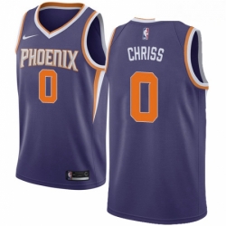 Mens Nike Phoenix Suns 0 Marquese Chriss Swingman Purple Road NBA Jersey Icon Edition