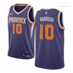 Mens Nike Phoenix Suns 10 Leandro Barbosa Swingman Purple Road NBA Jersey Icon Edition 