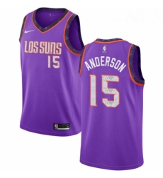 Mens Nike Phoenix Suns 15 Ryan Anderson Swingman Purple NBA Jersey 2018 19 City Edition 