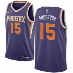 Mens Nike Phoenix Suns 15 Ryan Anderson Swingman Purple NBA Jersey Icon Edition 