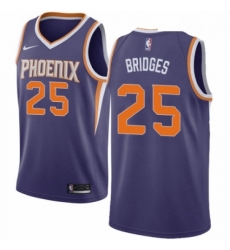 Mens Nike Phoenix Suns 25 Mikal Bridges Swingman Purple NBA Jersey Icon Edition 
