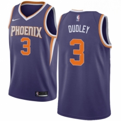 Mens Nike Phoenix Suns 3 Jared Dudley Swingman Purple Road NBA Jersey Icon Edition