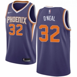 Mens Nike Phoenix Suns 32 Shaquille ONeal Swingman Purple Road NBA Jersey Icon Edition