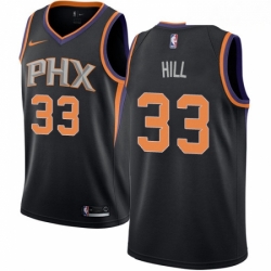 Mens Nike Phoenix Suns 33 Grant Hill Authentic Black Alternate NBA Jersey Statement Edition