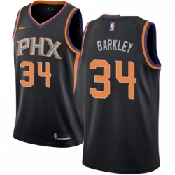 Mens Nike Phoenix Suns 34 Charles Barkley Authentic Black Alternate NBA Jersey Statement Edition