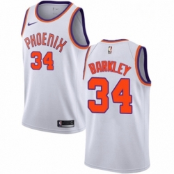 Mens Nike Phoenix Suns 34 Charles Barkley Swingman NBA Jersey Association Edition