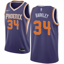 Mens Nike Phoenix Suns 34 Charles Barkley Swingman Purple Road NBA Jersey Icon Edition