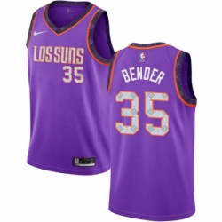 Mens Nike Phoenix Suns 35 Dragan Bender Swingman Purple NBA Jersey 2018 19 City Edition