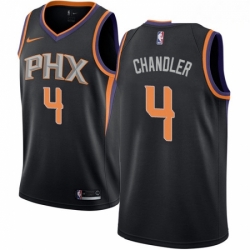 Mens Nike Phoenix Suns 4 Tyson Chandler Swingman Black Alternate NBA Jersey Statement Edition