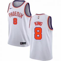 Mens Nike Phoenix Suns 8 George King Authentic White NBA Jersey Association Edition 