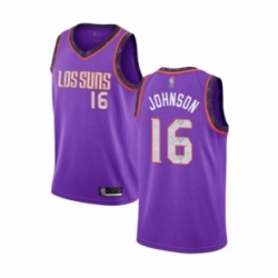 Mens Phoenix Suns 16 Tyler Johnson Authentic Purple Basketball Jersey 2018 19 City Edition 